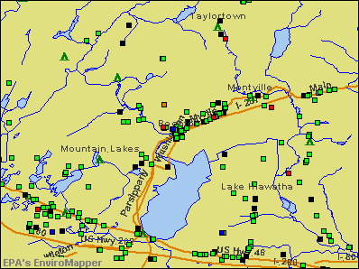 Boonton, New Jersey environmental map by EPA