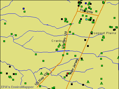 Cranbury, New Jersey environmental map by EPA