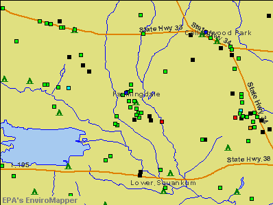 Farmingdale, New Jersey environmental map by EPA