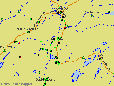 Franklin, New Jersey environmental map by EPA