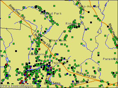 Glen Rock, New Jersey environmental map by EPA