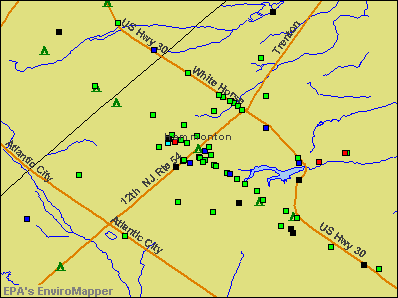 Hammonton, New Jersey environmental map by EPA