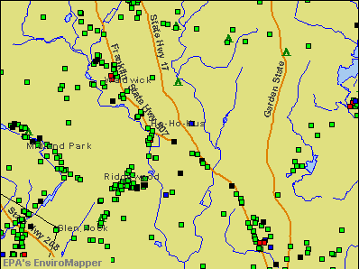 Ho-Ho-Kus, New Jersey environmental map by EPA