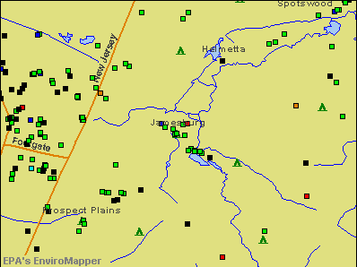 Jamesburg, New Jersey environmental map by EPA