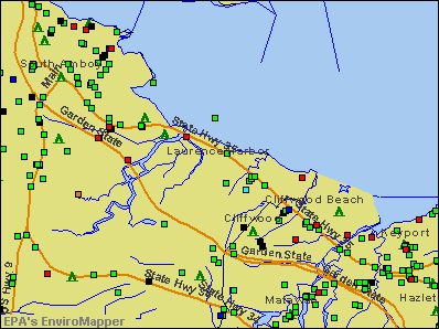 Laurence Harbor, New Jersey environmental map by EPA