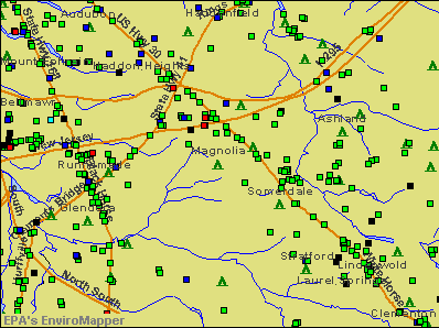 Magnolia, New Jersey environmental map by EPA