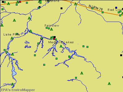Medford Lakes, New Jersey environmental map by EPA