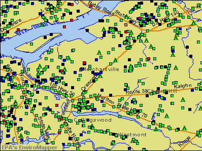 Merchantville, New Jersey environmental map by EPA