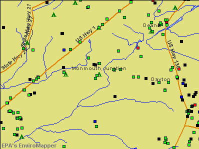 Monmouth Junction, New Jersey environmental map by EPA