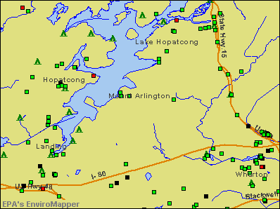 Mount Arlington, New Jersey environmental map by EPA