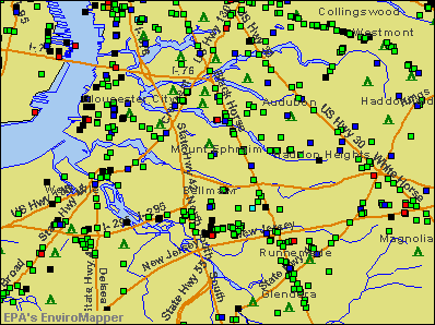 Mount Ephraim, New Jersey environmental map by EPA
