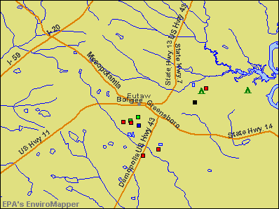 Eutaw, Alabama environmental map by EPA