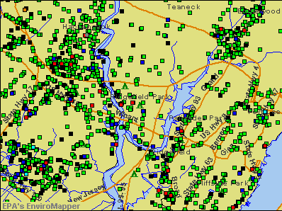 Ridgefield Park, New Jersey environmental map by EPA