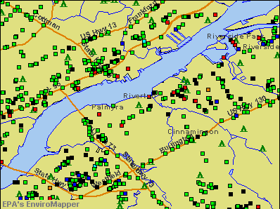 Riverton, New Jersey environmental map by EPA
