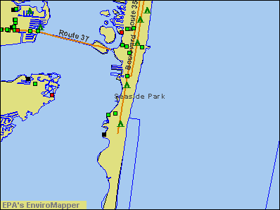 Seaside Park, New Jersey environmental map by EPA