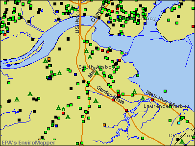South Amboy, New Jersey environmental map by EPA