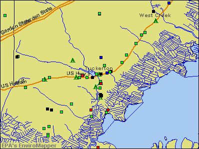 Tuckerton, New Jersey environmental map by EPA