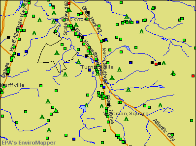 Turnersville, New Jersey environmental map by EPA