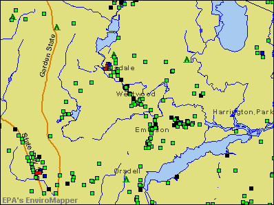 Westwood, New Jersey environmental map by EPA