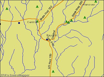 Bayard, New Mexico environmental map by EPA