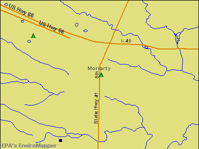 Moriarty, New Mexico environmental map by EPA
