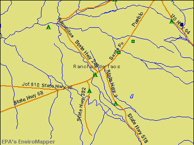 Ranchos de Taos, New Mexico environmental map by EPA