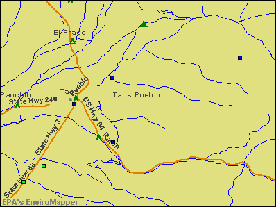 Taos Pueblo, New Mexico environmental map by EPA