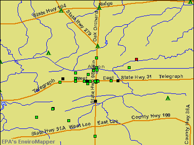 Albion, New York environmental map by EPA