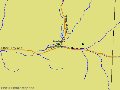 Andover, New York environmental map by EPA