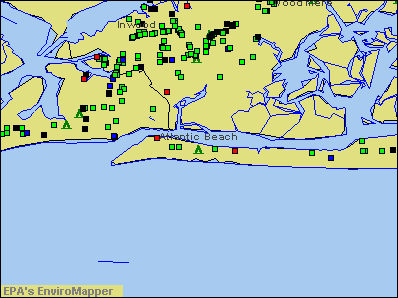 Atlantic Beach, New York environmental map by EPA