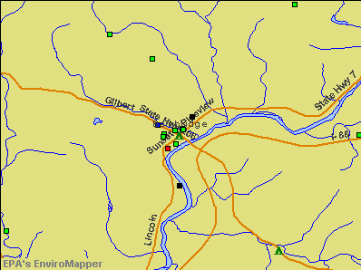 Bainbridge, New York environmental map by EPA
