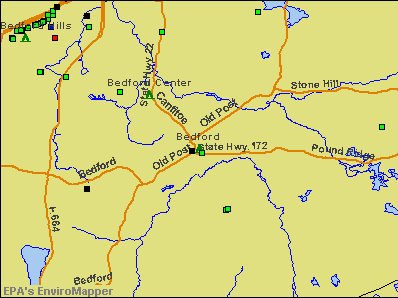 Bedford, New York environmental map by EPA