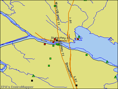 Brewerton, New York environmental map by EPA