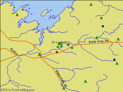 Broadalbin, New York environmental map by EPA