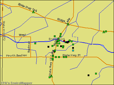 Brockport, New York environmental map by EPA