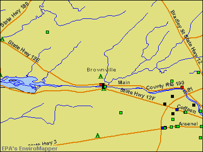 Brownville, New York environmental map by EPA
