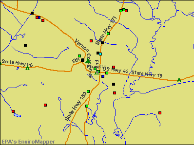 Fayette, Alabama environmental map by EPA