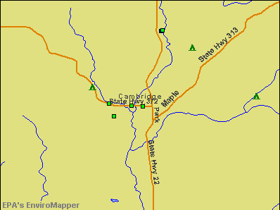 Cambridge, New York environmental map by EPA