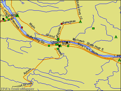 Canajoharie, New York environmental map by EPA