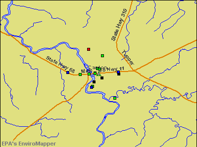 Canton, New York environmental map by EPA