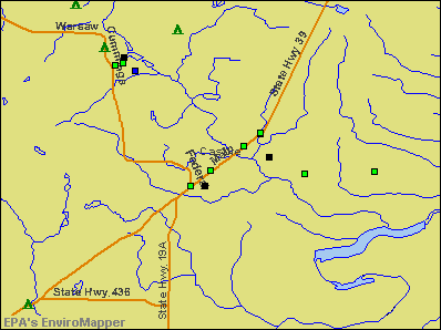 Castile, New York environmental map by EPA