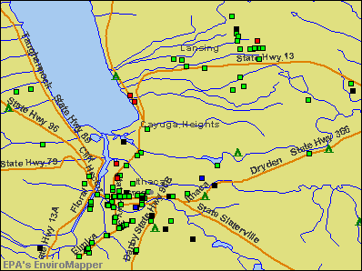 Cayuga Heights, New York environmental map by EPA