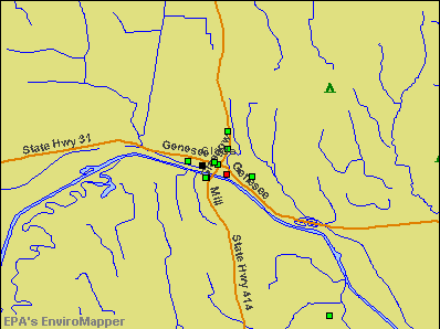 Clyde, New York environmental map by EPA