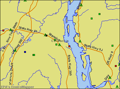 Coxsackie, New York environmental map by EPA