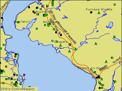 Crugers, New York environmental map by EPA
