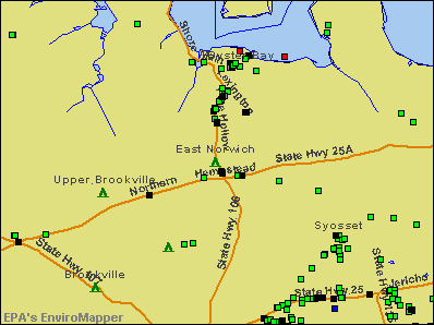 East Norwich, New York environmental map by EPA