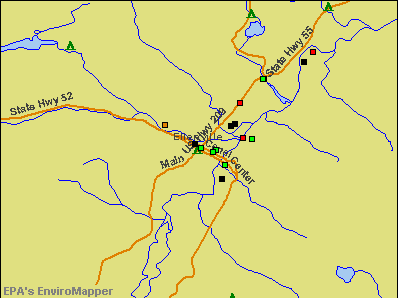 Ellenville, New York environmental map by EPA