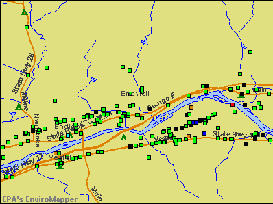 Endwell, New York environmental map by EPA