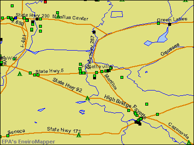 Fayetteville, New York environmental map by EPA