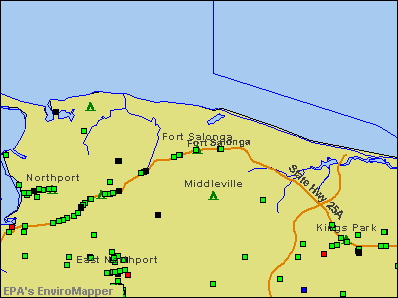 Fort Salonga, New York environmental map by EPA